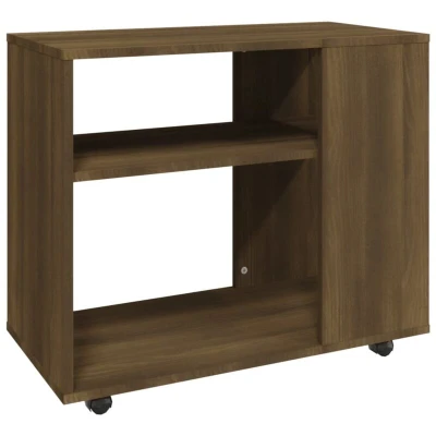 Image of vidaXL Side Table Brown Oak 70x35x55 cm Engineered Wood