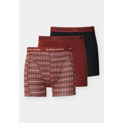 Image of Björn Borg 3 PACK Pants, Men&#039;s, Size: Large, Black/dark red