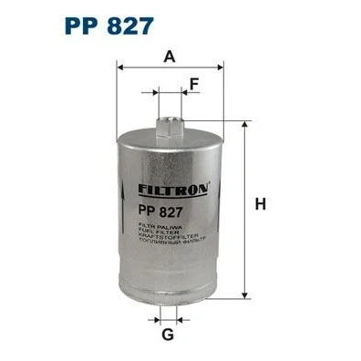 Image of FS22 Fuel Filter FILTRON PP 827 Spin on AUDI: A4 B7 Saloon, Avant, B5 VOLKSWAGEN: Passat GP Estate, Saloon