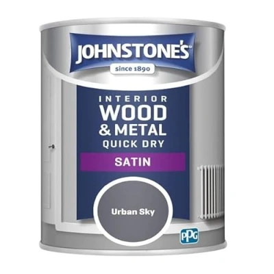 Image of Johnstone&#039;s 307076 One Coat Satin Urban Sky, 750 ml