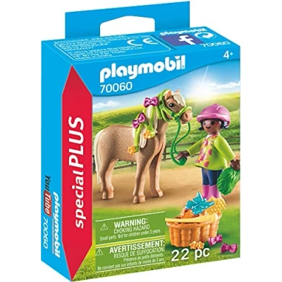 Image of Playmobil 70060 Special Plus Girl with Pony, Fun Imaginative Role Play, PlaySets Suitable for Children Ages 4+