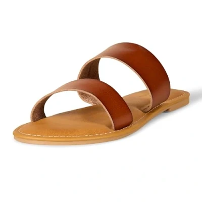 Image of Amazon Essentials Women&#039;s Two Band Sandal, Tan, 4 UK