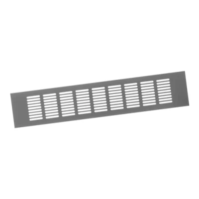 Image of 80x400mm Air Vent Cover Aluminium Ventilation Grille Silver Furniture Grill for Door, Wardrobe, Radiator