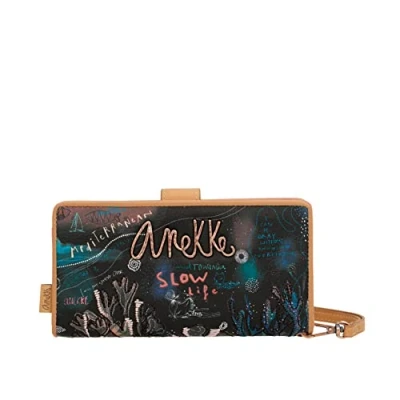 Image of Anekke Women&#039;s Wallet Large for Women Leatherette with Zip and Tab Closure Mediterranean Collection Accessories 18 x 10 2 cm, various, One size
