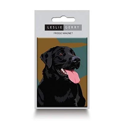 Image of Black Labrador Fridge Magnet by Leslie Gerry
