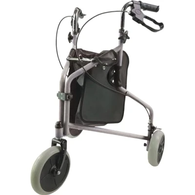 Image of Three Wheeled Steel Tri Walker in Silver