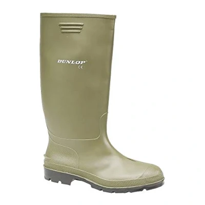 Image of Dunlop Protective Footwear Unisex Pricemastor Bbg Wellington Boots, Green, 10 UK