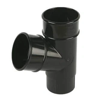 Image of Black Round DOWNPIPE 68MM Branch&quot;Y&quot; Junction Piece