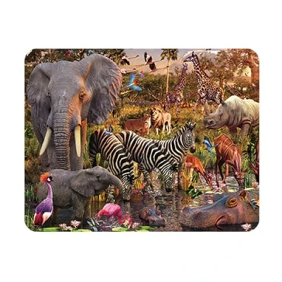 Image of 3D LiveLife Magnet Waterhole from Deluxebase. Lenticular Wild Animal Fridge Magnet. Magnetic decor for kids and adults with artwork licensed renowned artist, David Penfound