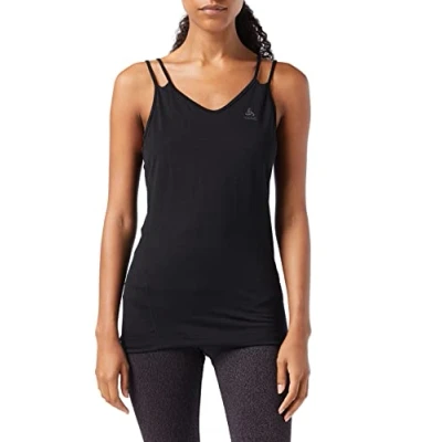 Image of Odlo MERINO 130 women&#039;s functional underwear tank top, black, L