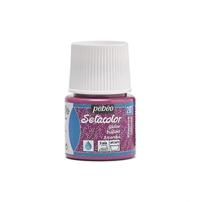 Image of Pebeo Setacolor Light Glitter Fabric Paint 45 Milliliter Bottle, Tourmaline,Tourmaline