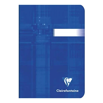 Image of Clairefontaine Ref 3640C Staple bound Notebook (48 Sheets) A6 Size, Plain Rulings, 90gsm Brushed Vellum Paper, Laminated Cardboard Cover Assorted Colours (Pack of 10)