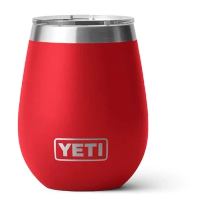 Image of YETI Rambler Wine Tumbler, Vacuum Insulated Stainless Steel Tumbler with Magslider Lid, Rescue Red, 10 oz (296 ml)