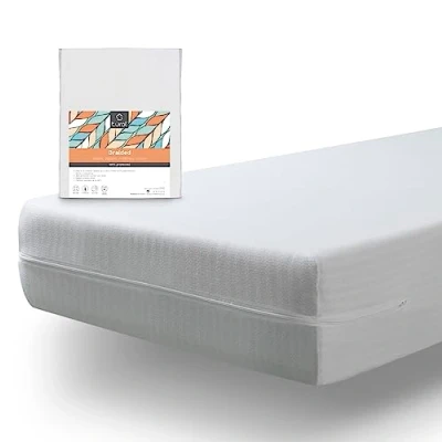 Image of Tural Mattress Encasement (180x190/200 cm) Super King Size Extra Elastic Resistant Zipped Bed Cover White