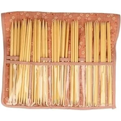 Image of Seeknit Shirotake Pink (20cm) Double Pointed Needle Set Full 1 Piece