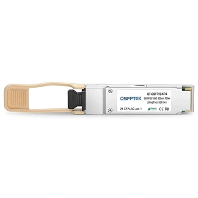 Image of QSFPTEK 100G QSFP28 Transceiver Module MTP/MPO Multimode 100GBASE SR4 for Cisco QSFP S (850nm, 100m, with DDM)