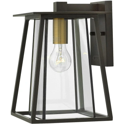 Image of Walker 1 Light Medium Outdoor Wall Lantern Bronze IP44, E27