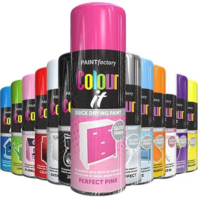 Image of AlezyB 1x Perfect Pink All Purpose Spray Paint 400ml Professional Quality and Fantastic Finish, Interior, Exterior, Household Multipurpose for Metal Plastic Wood Glass