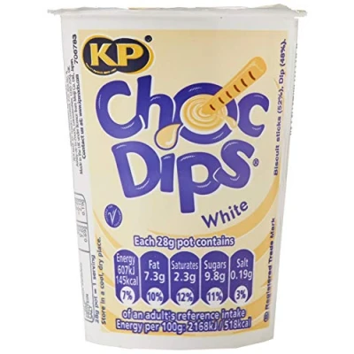 Image of KP Choc Dips White Chocolate 28g, Case of 12
