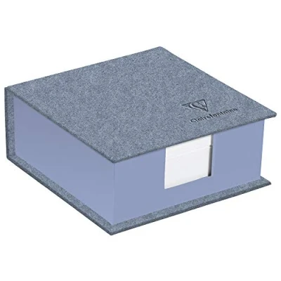 Image of Clairefontaine 83522C A Cube Block in Cardboard covered with Jeans paper containing 320 Plain Sheets 9.8x9.8 cm ivory 90g 11x11x5 Jeans&amp;Cocoa Collection