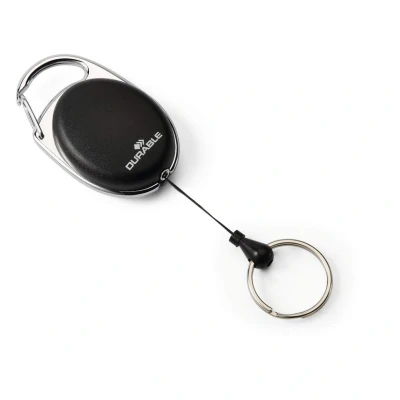 Image of Durable LED Secure Retractable Clip Badge Reel for ID and Keys Black Pack of 1 Perfect Keeping Important Securely Attached