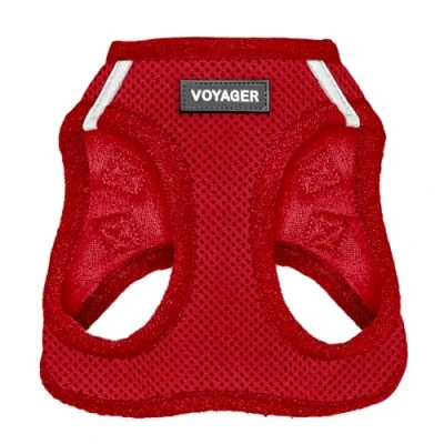 Image of Voyager Step in Air Dog Harness All Weather Mesh Vest for Small and Medium Dogs by Best Pet Supplies (Red),