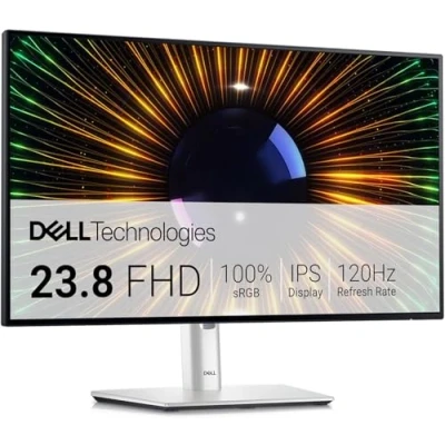 Image of Dell U2424H UltraSharp 24 Inch FHD (1920x1080) Monitor, 120Hz, IPS, 5ms, 98% DCI P3, 2x USB C, DisplayPort, HDMI, 3x USB, 3 Year Warranty, Silver