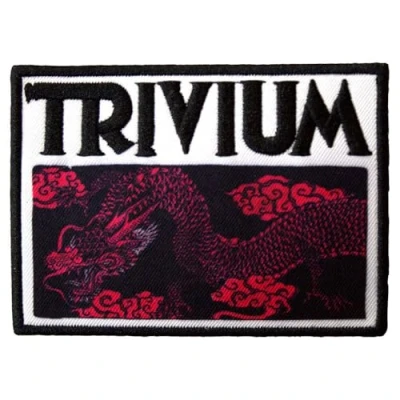 Image of Rock Off officially licensed products Trivium Deadmen &amp; Dragons Silhouette Standard Printed Patch Accessory Size