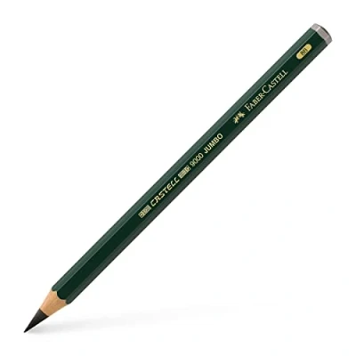 Image of Faber Castell, Castell 9000 Jumbo 8B, Drawing and Sketching, Green