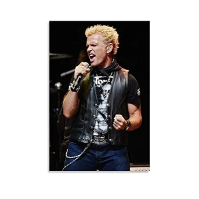 Image of Singer Billy Idol Poster Wall Art and Canvas Picture Print Modern Family bedroom Aesthetic Decor Posters 12x18inch(30x45cm)
