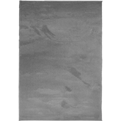 Image of vidaXL OVIEDO Short Pile Rug Anthracite 160x230 cm, Soft Polyester, Underfloor Heating Compatible, OEKO TEX Standard, Versatile for Home/Office
