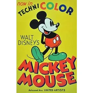 Image of &quot;MICKEY MOUSE&quot; Classic Animated Movie Poster Size : A3