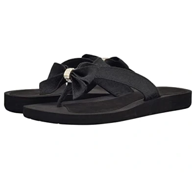 Image of GUESS Women&#039;s Tuta Flip Flop, Black, 2 UK