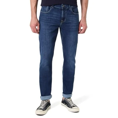 Image of 7 for all mankind LUXE Performance Jeans Tapered Fit, Men&#039;s, Size: 40, Mid blue