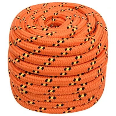 Image of vidaXL Polypropylene Boat Rope in Vibrant Orange 20 mm Thick, 25 m long, Marine for Sailing, Boating, Camping &amp; Fisheries