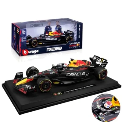 Image of HTLNUZD Bburago 2023 1/18 RB19#1 Racing Car F1Champion Alloy Model 1:18 RB19 Verstappen for RedBull Adult Die cast Collection Gift