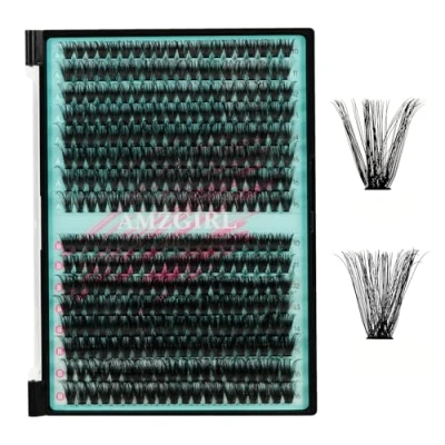 Image of Lash Clusters 320Pcs 60D 80D Eyelashes Cluster D Curl Individual Wispy Lashes for DIY Eyelash Extensions at Home Beginners (Mix10 16mm)
