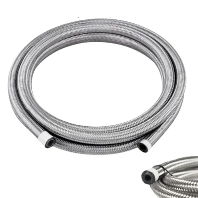 Image of Universal 8AN Fuel Line CPE Hose 6m/20FT Transmission Oil Cooler Lines Nylon Stainless Steel Braided AN8 for Car/Truck/ATV