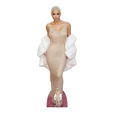 Image of CS989 Kim Kardashian White Jacket Lifesize Cardboard Cutout With Mini