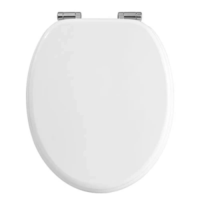Image of WOLTU Wooden Toilet Seat, Soft Close WC Seat with Strong Hinge Ideal for Standard