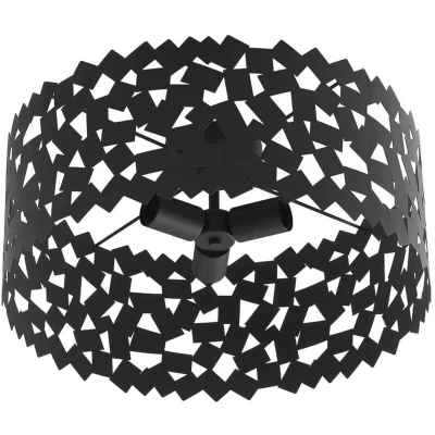 Image of Lucande Aeloria ceiling light, black, iron, Ø 50 cm, E27