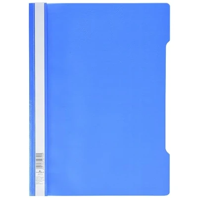 Image of Durable Clear View A4 Document Folder Blue Transparent Front Cover Pack of 50 Folders Ideal for Holding Punched Documents