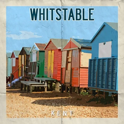 Image of Whitstable Retro Poster Greeting Card