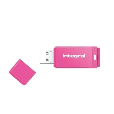 Image of Integral 32GB Neon Pink USB 2.0 Flash Drive