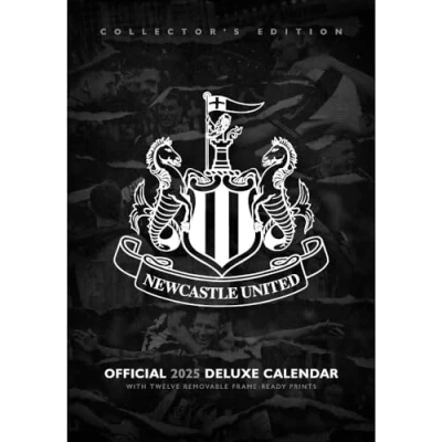 Image of 2025 Calendar Newcastle United FC Month to View A3 Football Deluxe Official Product