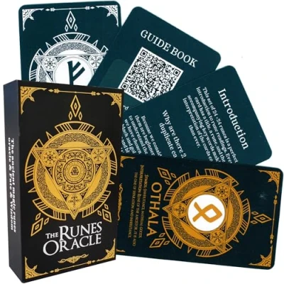 Image of Han Yu Bowen Oracle Cards, Runes Tarot Cards,Dual Color Card,Tarot Cards Deck,Tarot for Beginners，Tarot with Meanings on Them…