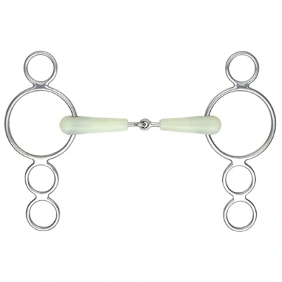 Image of Shires Equestrian Jointed Mouth Dutch Gag S/steel Size: 41/2