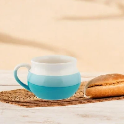 Image of FabFinds Large Soup Mugs with Handles Microwave Dishwasher Safe 500ml (Teal)