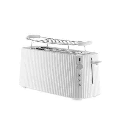 Image of Alessi Plisse 2 Long Compartment Toaster White
