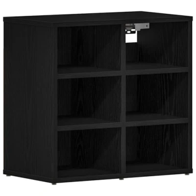 Image of vidaXL Black Oak Shoe Cabinet 52.5 x 30 50 cm